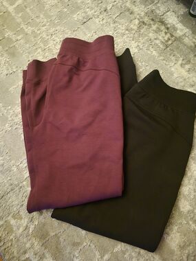 Pair Of Tek Gear Joggers  (2)- Burgundy and Black